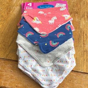 Bon Bebe Unicorn and Rainbow Bandana Bibs Set